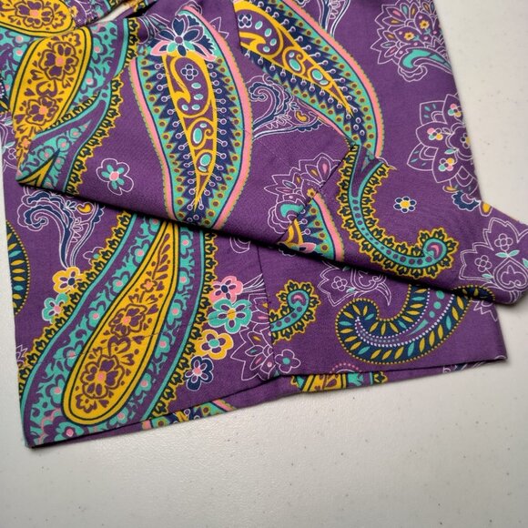 Loudmouth Golf Pants Men 40x32 Purple Pazeltine Paisley Floral Golfing Colorful - Picture 8 of 16